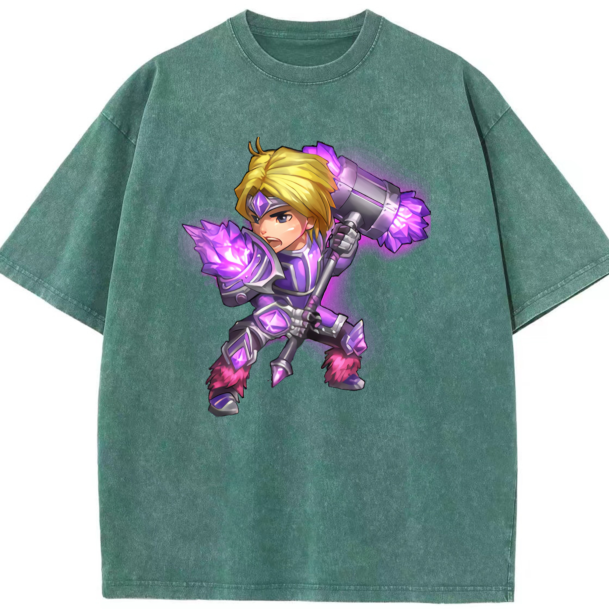 リーグ・オブ・レジェンド League of Legends LOL 綿100% ヴィンテージ風 半袖Tシャツ（フロントプリント）